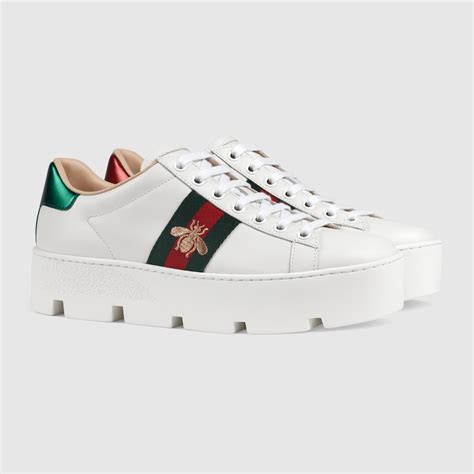 gucci sneakers with bling|gucci ace bee platform sneakers.